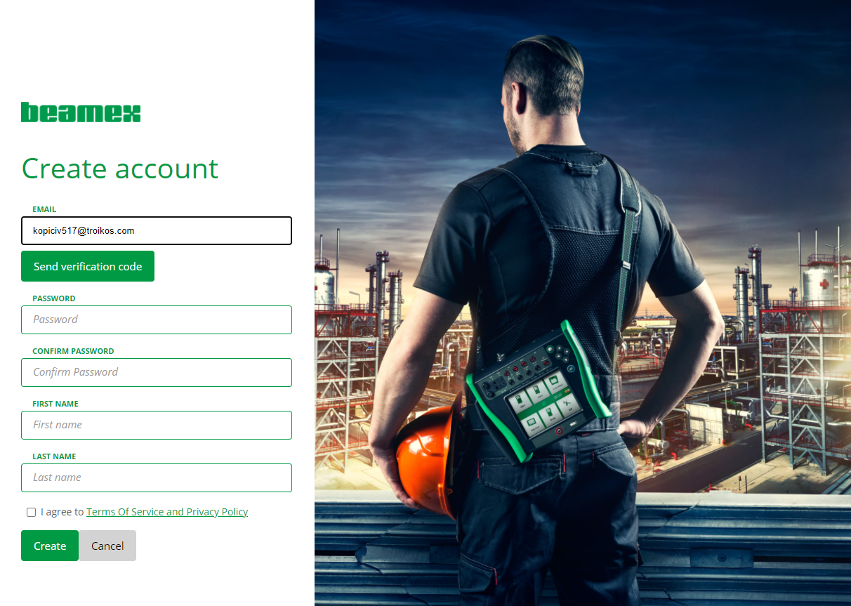 Create account